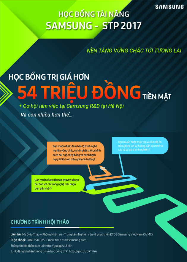 CHƯƠNG TRÌNH HỌC BỔNG TÀI NĂNG SAMSUNG 2017